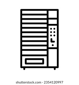 Wassermaschine in schwarzer Linie Symbol. Selbstbedienungsmaschine. Piktogramm für Webseiten, mobile App, Promo.