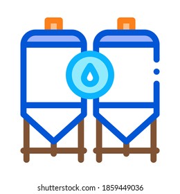 vector de icono de las máquinas de agua. señalización de las máquinas de agua. ilustración de símbolo de color