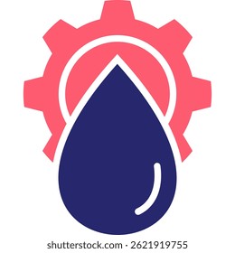 Wassermanagement-Symbol Füllung, Vektorgrafik
