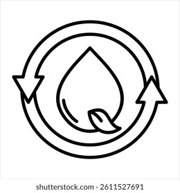 Water Management Line Icon Vector Illustration