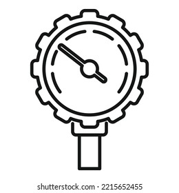 Water Manometer Icon Outline Vector. Gas Pressure. Gauge Meter