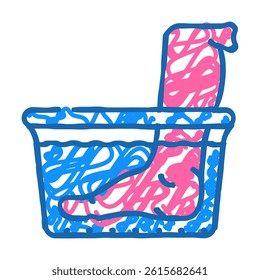 water massage doodle icon sketch vector. water massage sign. isolated symbol illustration