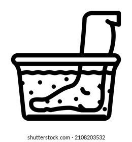 vector de icono de línea de masaje de agua. signo de masaje de agua. símbolo de contorno aislado ilustración negra