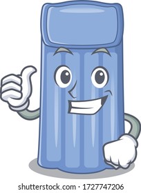 Water mattress cartoon character design making OK gesture