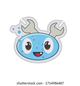 water mechanical   cute cartoon character design