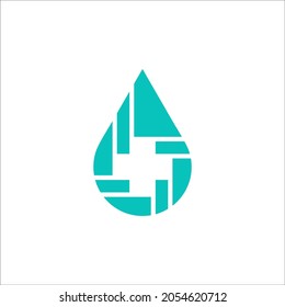 water and medical logo vector illustration