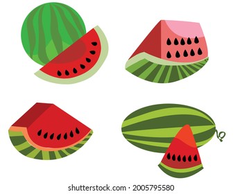 water melon with 4 red colors