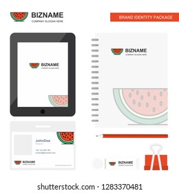 Water melon  Business Logo, Tab App, Diary PVC Employee Card and USB Brand Stationary Package Design Vector Template