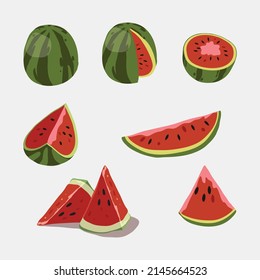 Water melon clip art vector illustration