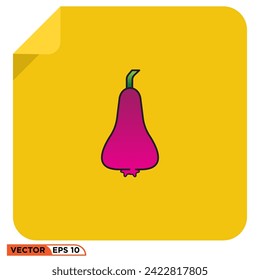 Water melon flat icon design vector graphic of template, sign and symbol