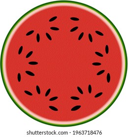Water melon fruit, Vector, Illustration