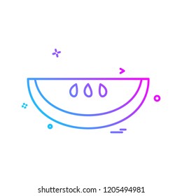 Water melon icon design vector
