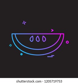 Water melon icon design vector