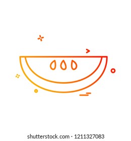 Water melon icon design vector