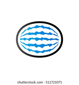 Water melon icon in duo tone color. Fruit sweet tropical