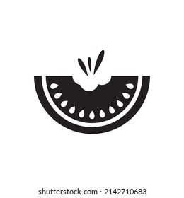 Water Melon Icon Logo Design Vector Template Illustration