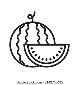 Water Melon Icon Logo Design Vector Template Illustration