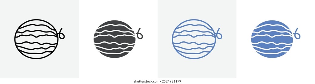 Conjunto de Vector de icono de melón de agua para el Web