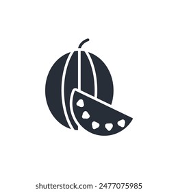 Water Melon icon. vector.Editable stroke.linear style sign for use web design,logo.Symbol illustration.