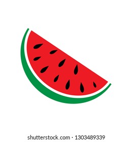 Water melon slide icon on white background