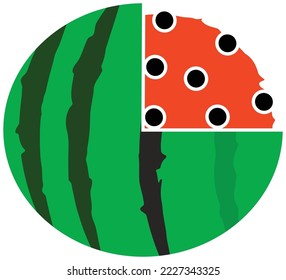 Water melon vector icon or wallpaper