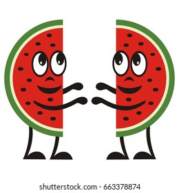 Water melon. Vector illustration.