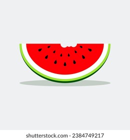 water melon vector, watermelon slice icon, fruit illustration, flat water melon