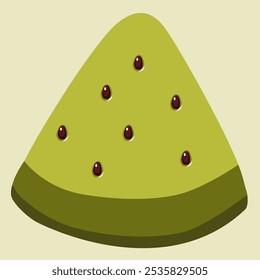 Water melon with yellow flesh Illustration vector design graphic