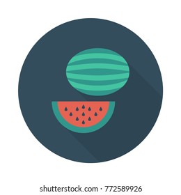 water melone circle flat