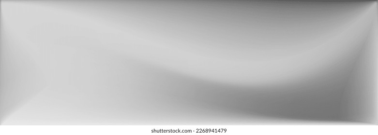 Water Metallic Wavy Gradient Mesh. Gray Smooth Surface Illustration. Blank Wavy Gradient Mesh. Monochromatic Black and white Horizontal Lines Backdrop. Alluminium  Vibrant Original Background.