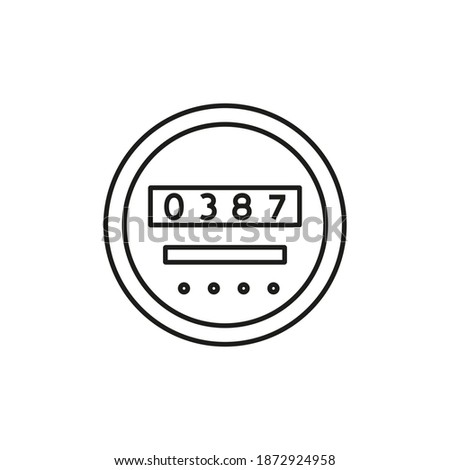 water meter icon element of plumbing icon for mobile concept and web apps. Thin line water meter icon can be used for web and mobile. Premium icon on white background