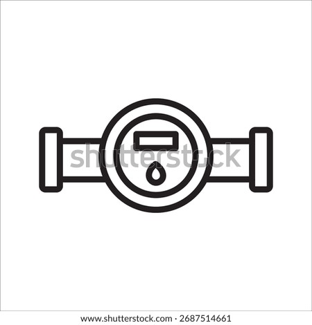 water meter icon, isolated vector