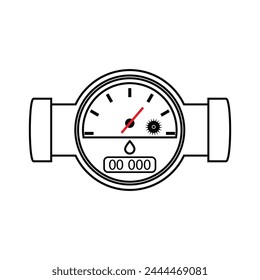 Water meter icon. vector illustration logo template.