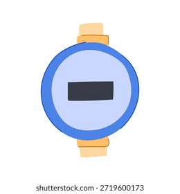 Ilustración del medidor de agua que representa conceptos de facturación de servicios públicos, gestión de recursos, consumo reducido, ahorro de costos o un servicio desactivado sobre un fondo blanco