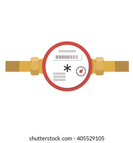 Water meter vector. Water meter in flat design