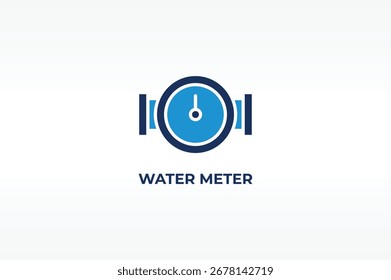WATER METER vector, icon or logo sign isolated symbol illustration