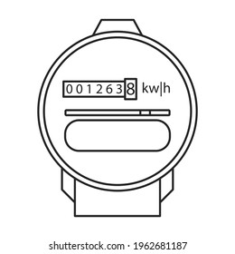 Water meter vector icon.Outline vector icon isolated on white background water meter .