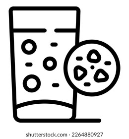 Water microplastics pollution icon outline vector. Ocean plastic. Ground food