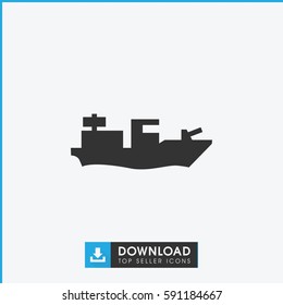 water military icon. Simple filled water military vector icon. On white background.