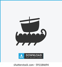 water military icon. Simple filled water military vector icon. On white background.