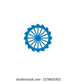 Water mill logo vector icon concept illustration design  
