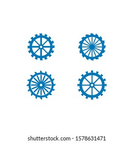 Water mill logo vector icon concept illustration design  