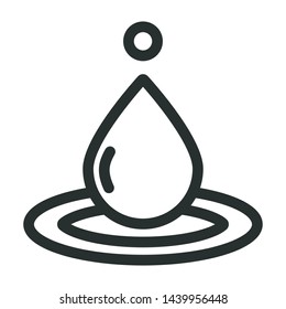 water - minimal line web icon. simple vector illustration. concept for infographic, website or app.