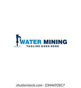 water mining logo design inspiration creative idea