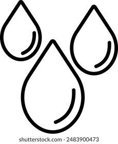Wasserfeuchtigkeitslinien-Symbol Vektorgrafik
