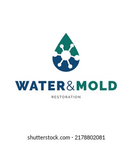 Water  Mold Restoration Icon Logo Design Inspiration