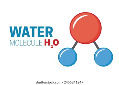 Water Molecule H2O Chemical Structure Illustration