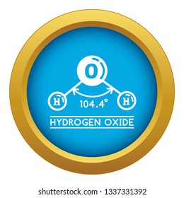 Water molecule icon blue vector isolated on white background for any design