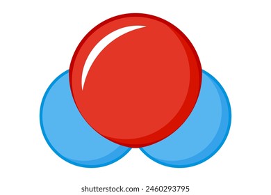 Ilustración aislada simple de la molécula de agua