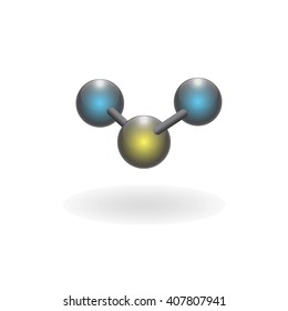 Water Molecules H2O, Vector illustration